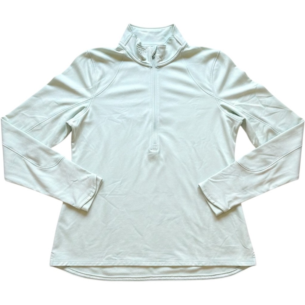 Under Armour ColdGear Womens XL Mint Green Quarter Zip Fitted Pullover Top